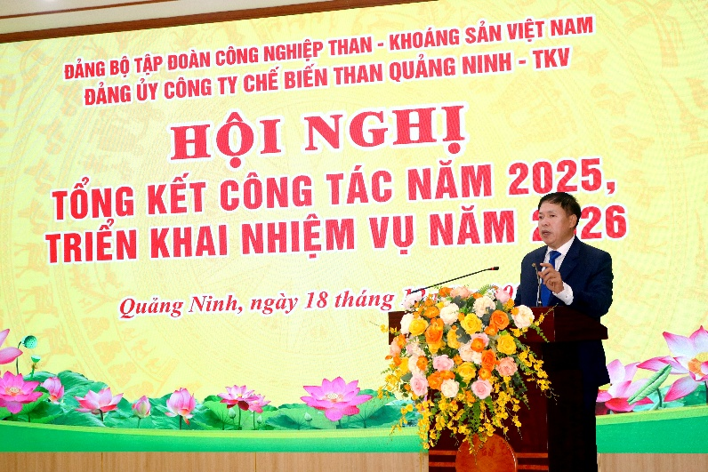 ĐẢNG ỦY CÔNG TY CHẾ BIẾN THAN QUẢNG NINH - TKV TỔNG KẾT CÔNG TÁC NĂM 2025, TRIỂN KHAI NHIỆM NĂM 2026